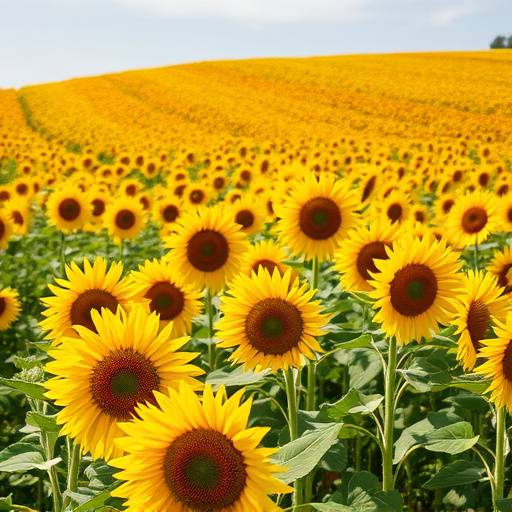 Campi di girasoli nelle Marche