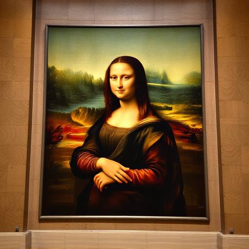 La Gioconda (Monna Lisa) di Leonardo da Vinci esposta al Louvre