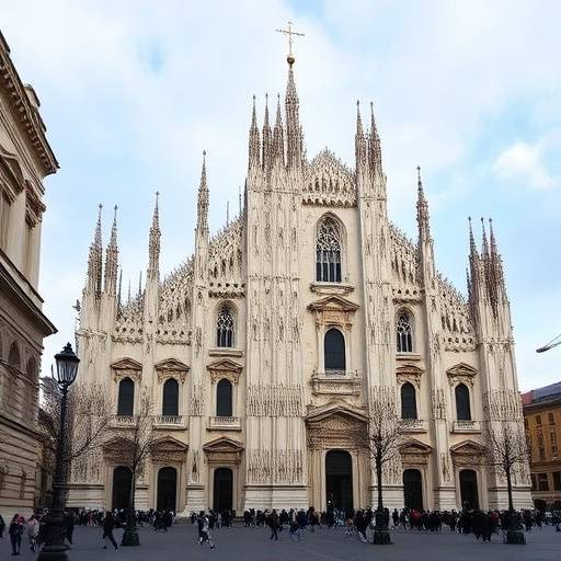Vista del Duomo di Milano